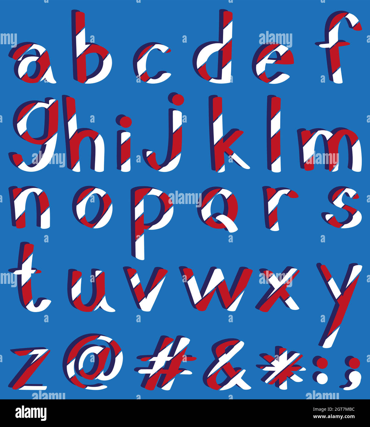 Alfabeto Illustrazione Vettoriale