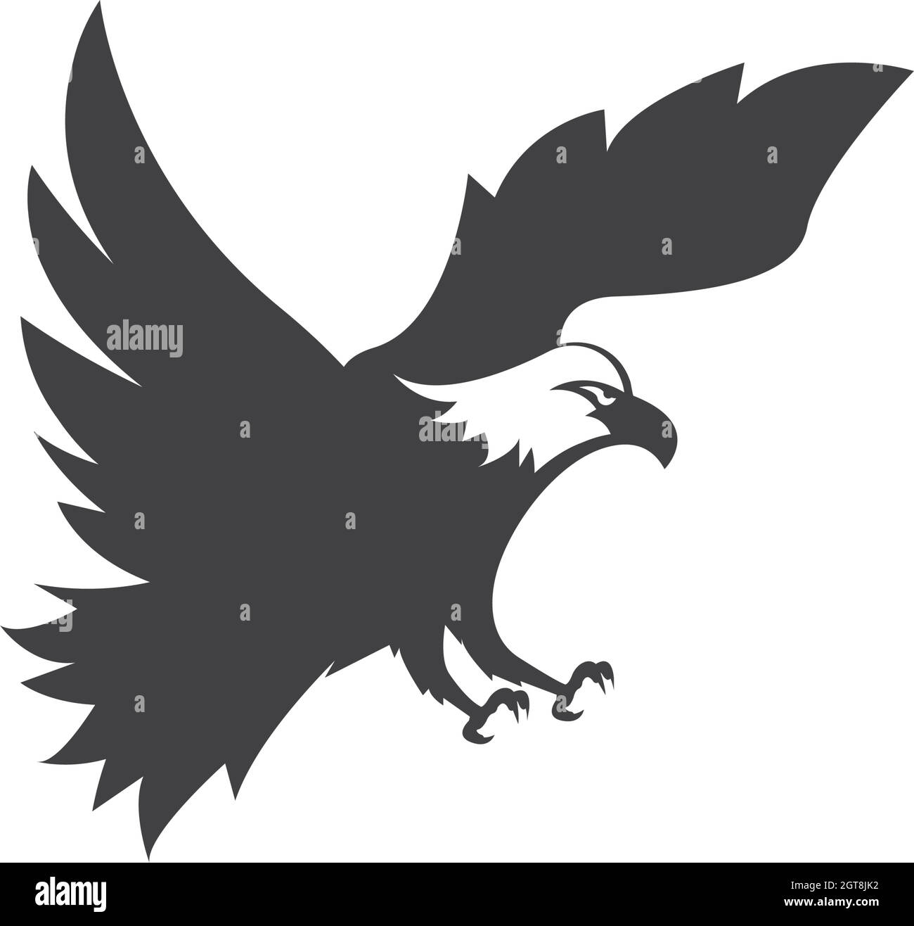 Vettore Modello Logo Falcon Eagle Bird Illustrazione Vettoriale