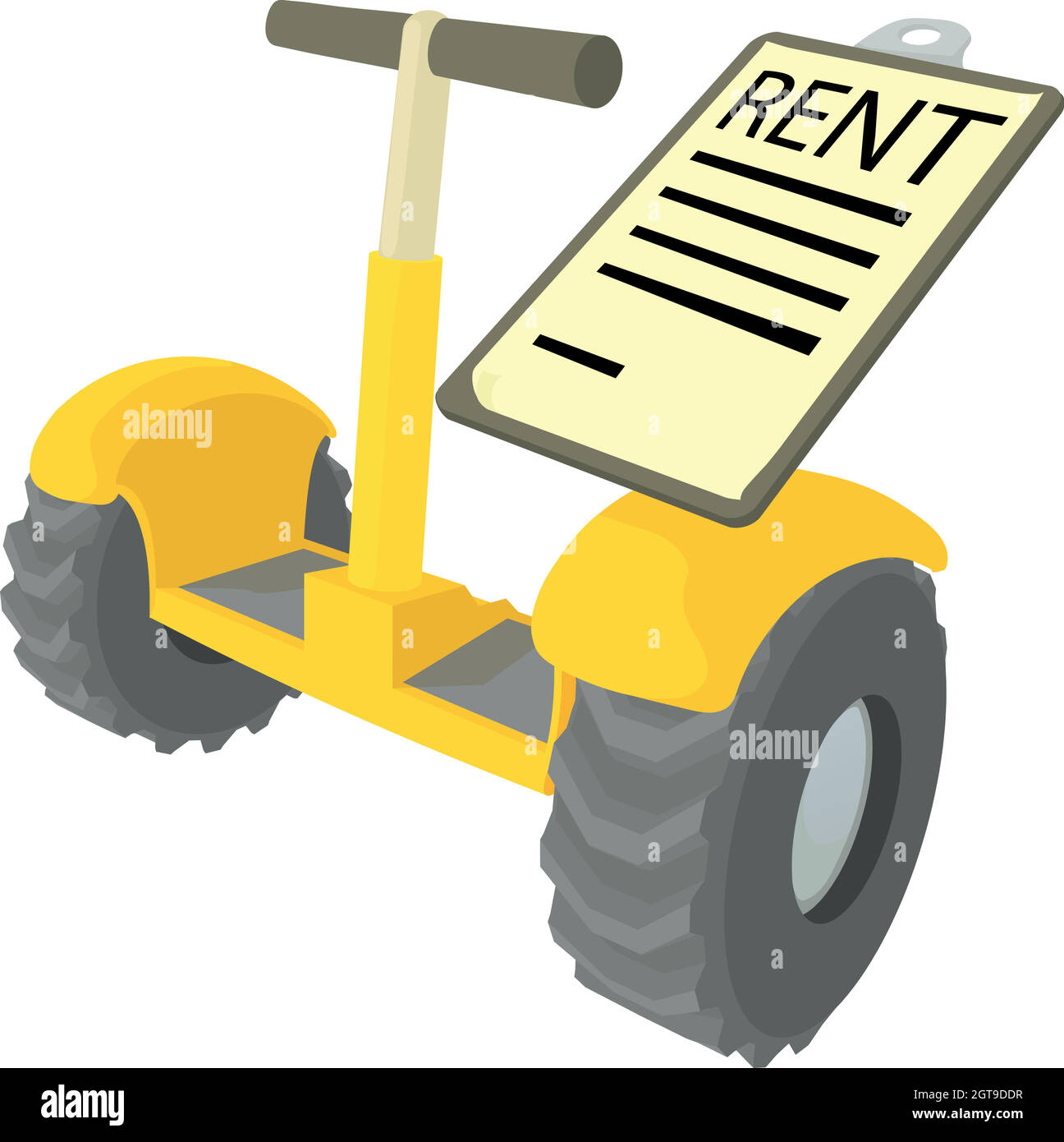 Noleggio icona segway, stile cartoon Illustrazione Vettoriale