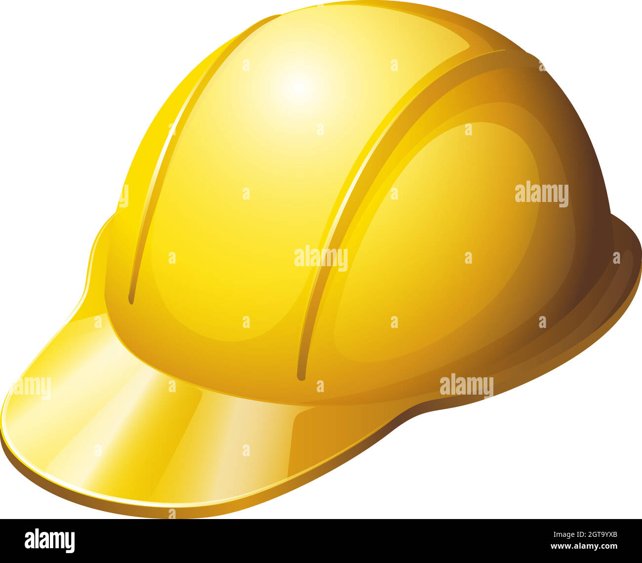 Un casco di sicurezza giallo Illustrazione Vettoriale