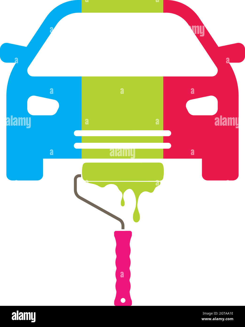 disegno di illustrazione vettoriale della vernice dell'automobile Illustrazione Vettoriale