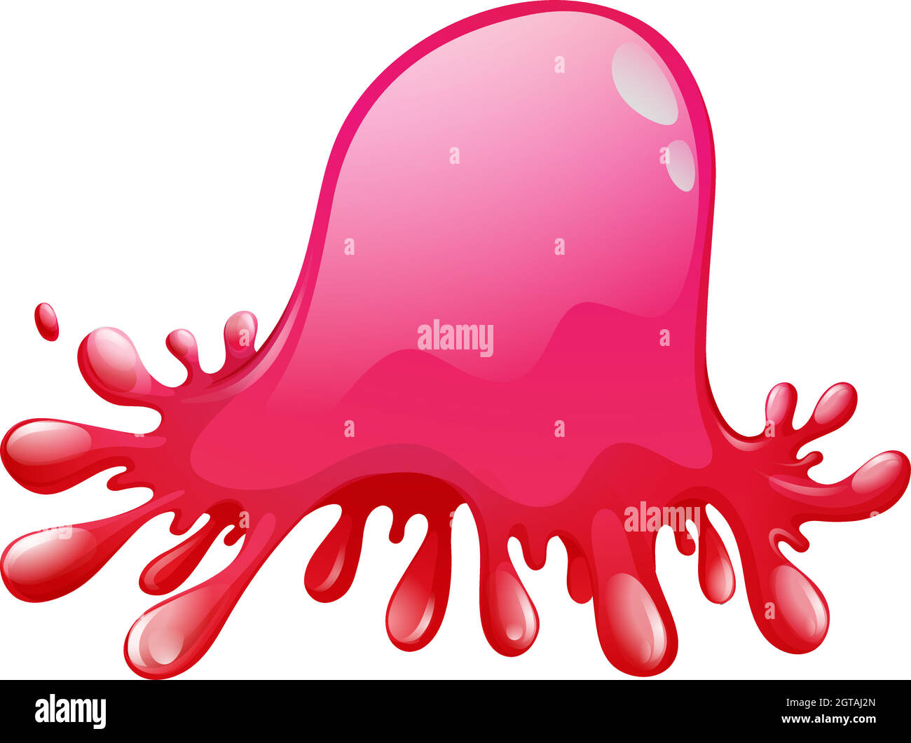 Rosa splash su bianco Illustrazione Vettoriale