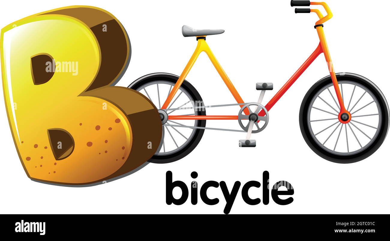 Una lettera B per bicicletta Illustrazione Vettoriale