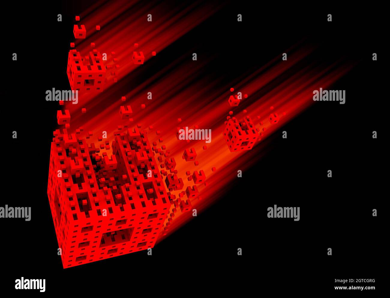 Computer astratto a colori ha aiutato l'arte generativa background template grafico design Foto Stock