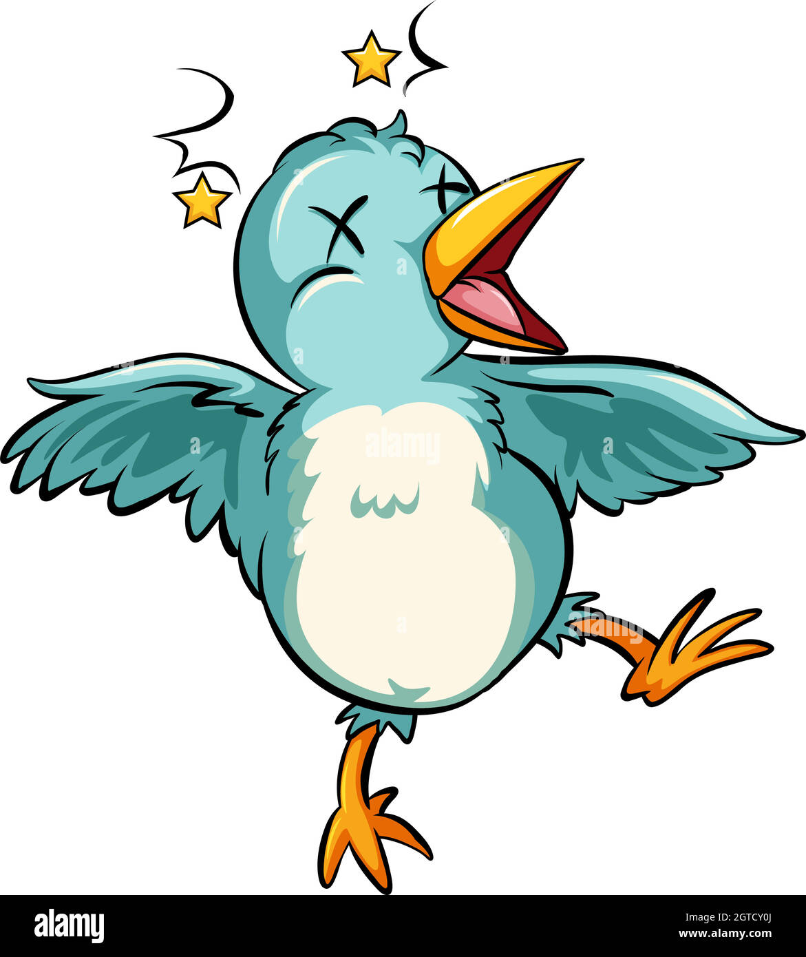 Uccello blu del bambino Illustrazione Vettoriale