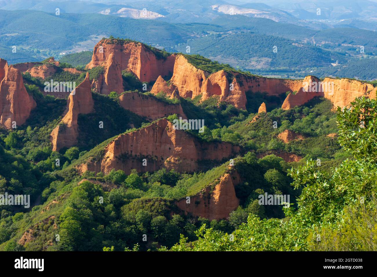 Bellissimo paesaggio delle Medulas nella regione di bierzo in castilla leon, Spagna Foto Stock