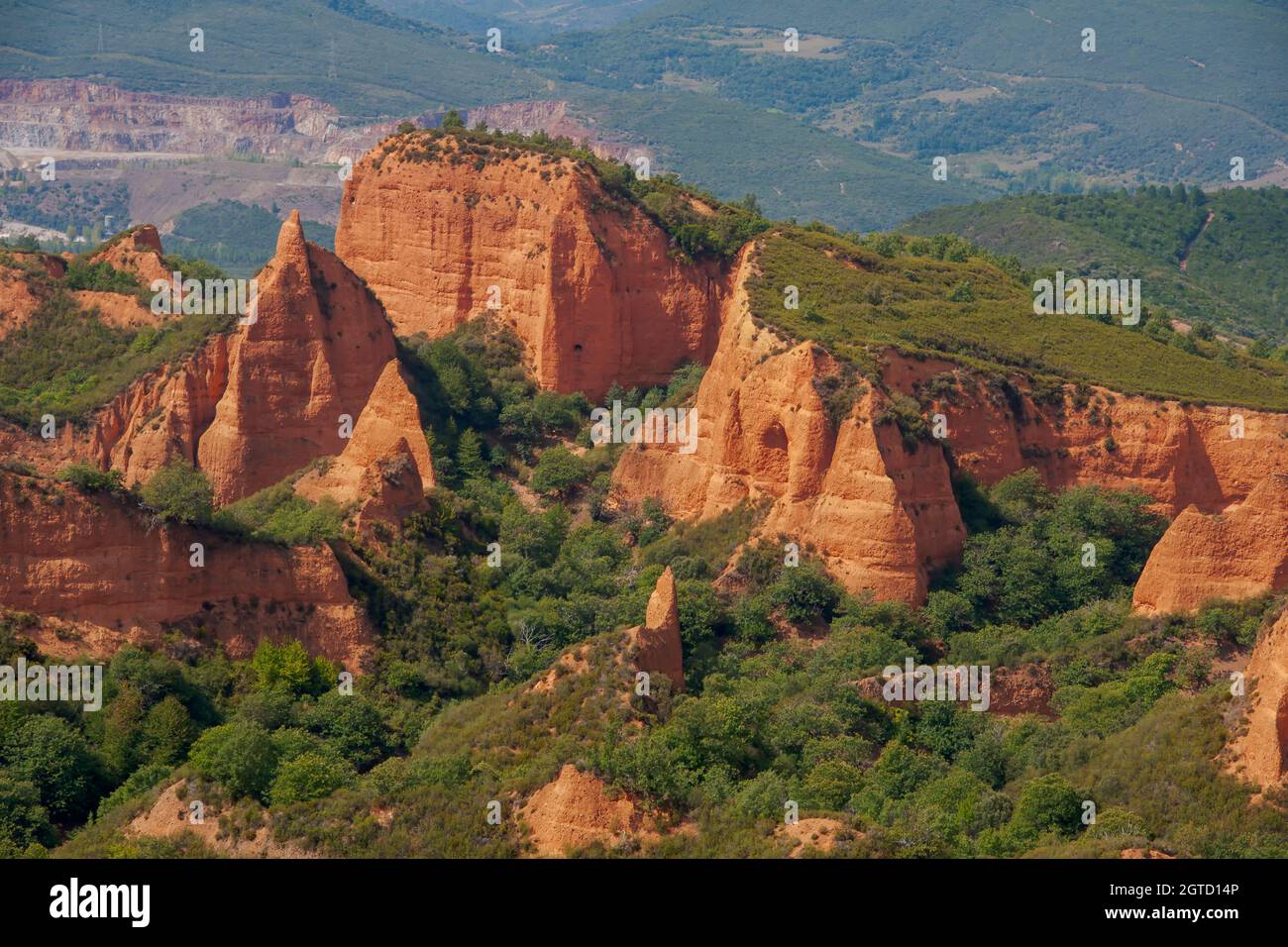 Bellissimo paesaggio delle Medulas nella regione di bierzo in castilla leon, Spagna Foto Stock