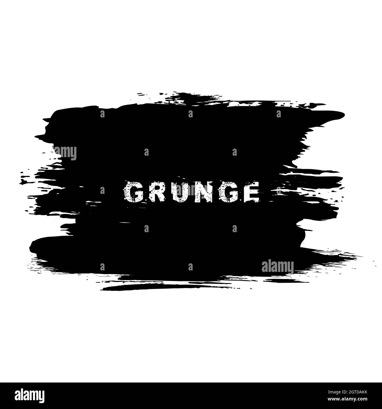 Tinta nera grana urbana. Colorazione della struttura vettoriale. Isolato. Tratto pennello vettoriale. Elemento dal design moderno e sporco per un effetto grungo Illustrazione Vettoriale