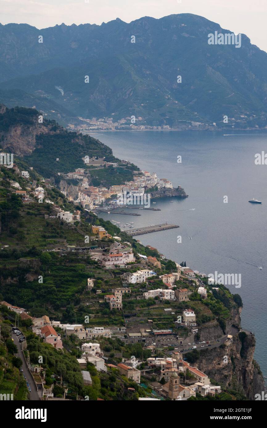 Città di Amalfi in Costiera Amalfitana, Campania, Italia Foto Stock