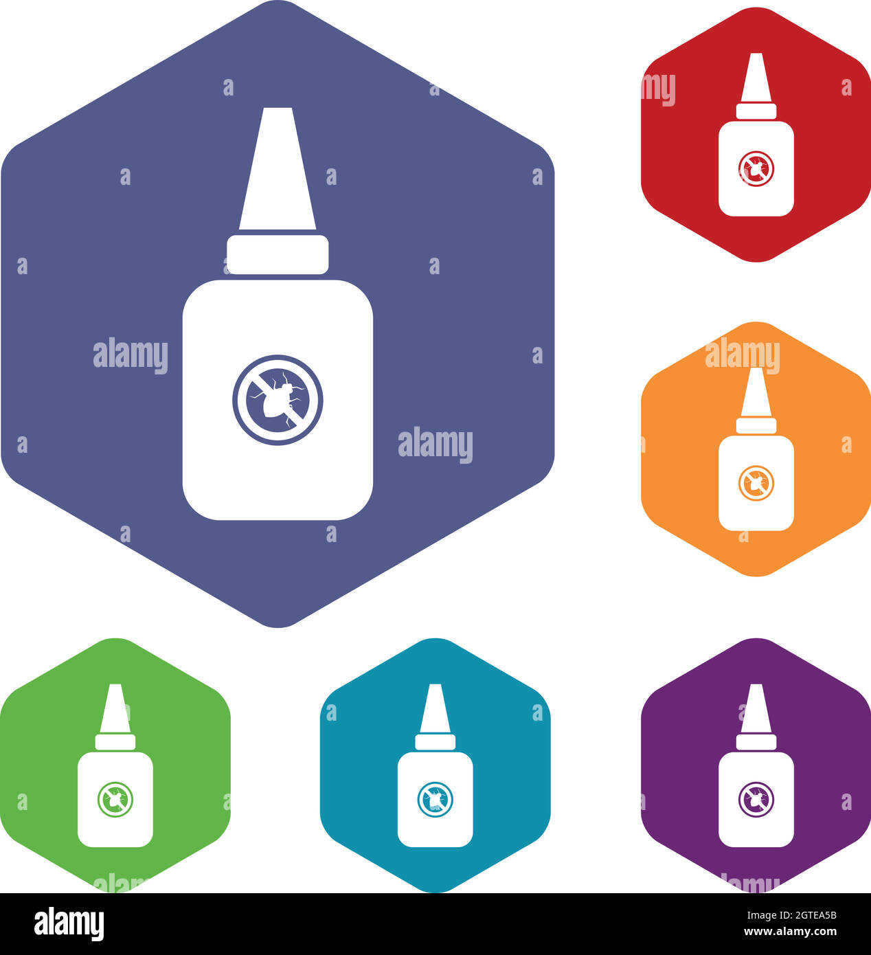Spray Insetto set di icone Illustrazione Vettoriale