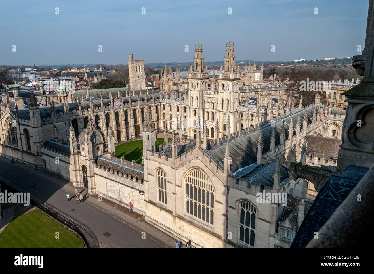 Vista aerea di All Souls College, Oxford Foto Stock