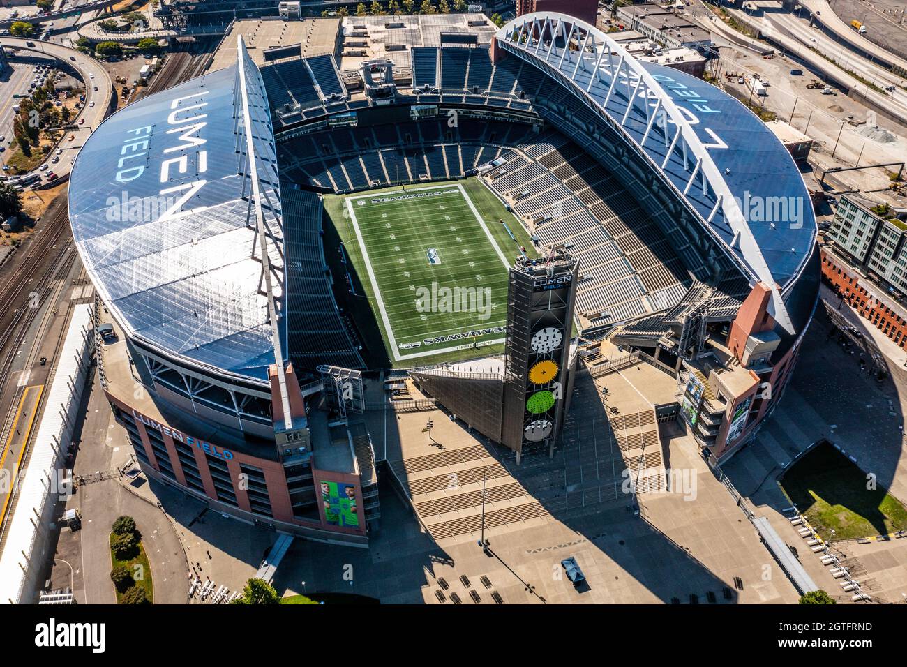 Lumen Field, sede dei Seahawks e dei Sounders, Seattle, Washington, USA Foto Stock
