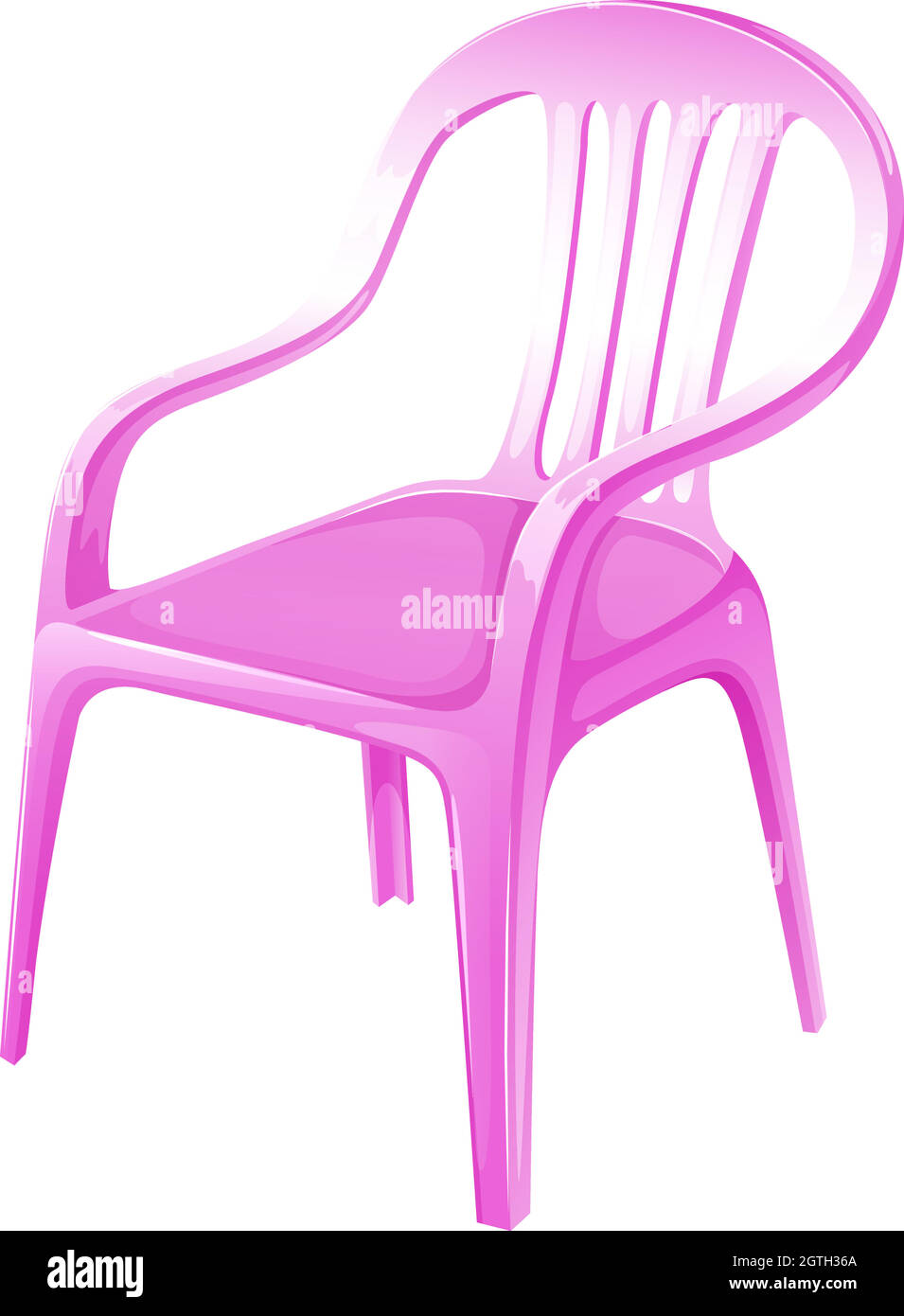 Una sedia rosa mobili Illustrazione Vettoriale