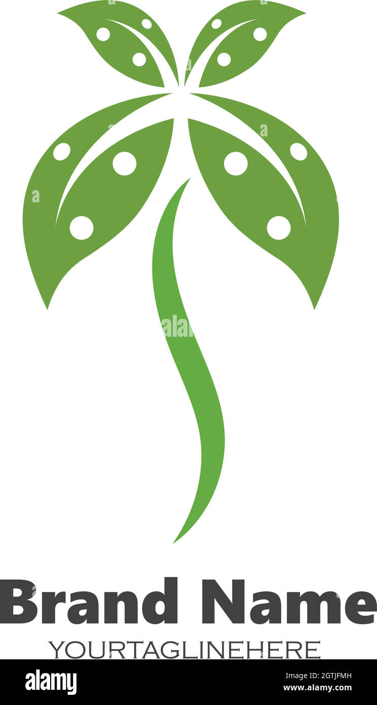 verde foglia ecologia natura elemento vettore icona di andare verde Illustrazione Vettoriale