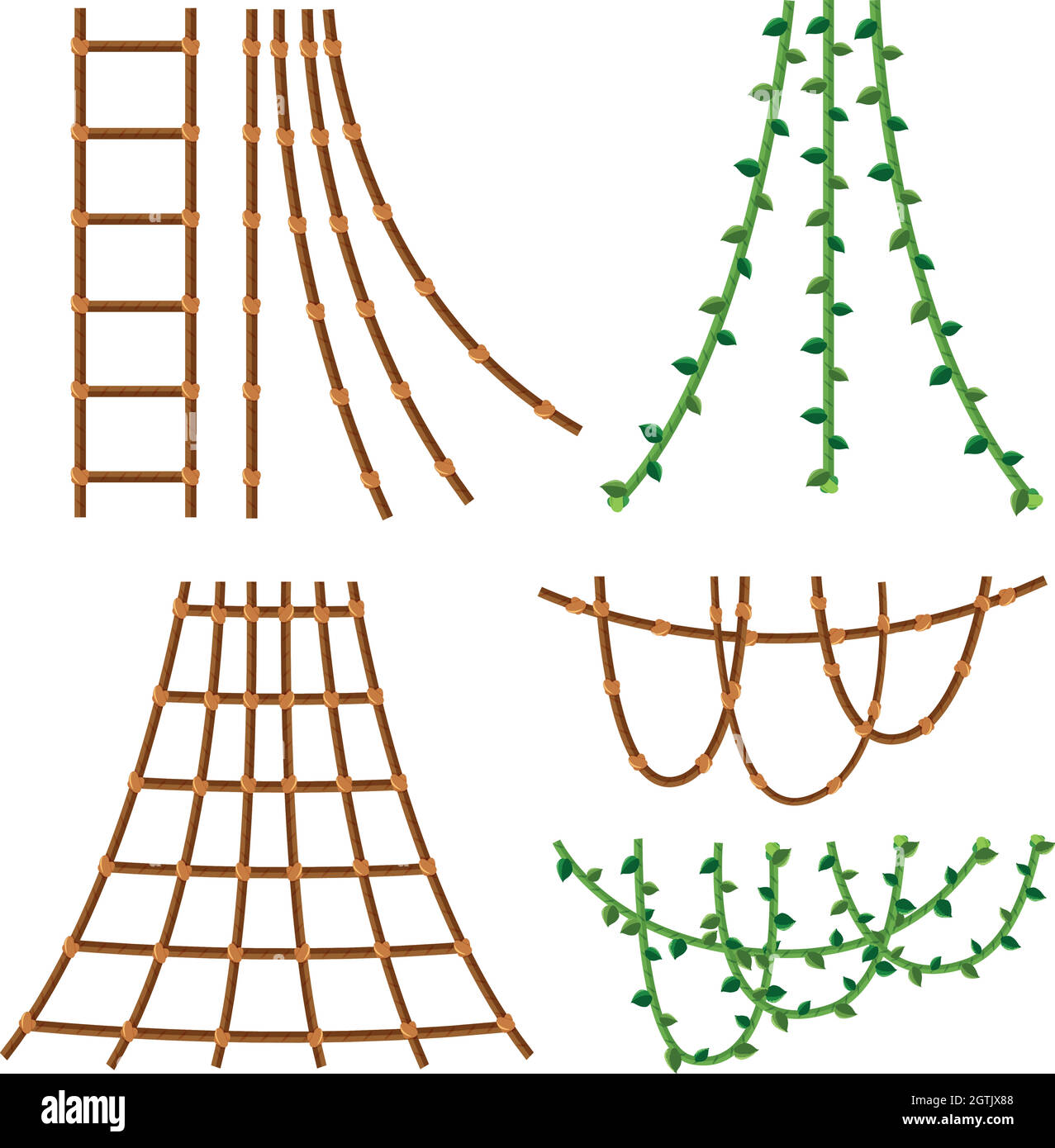 Set di corda e vite Illustrazione Vettoriale