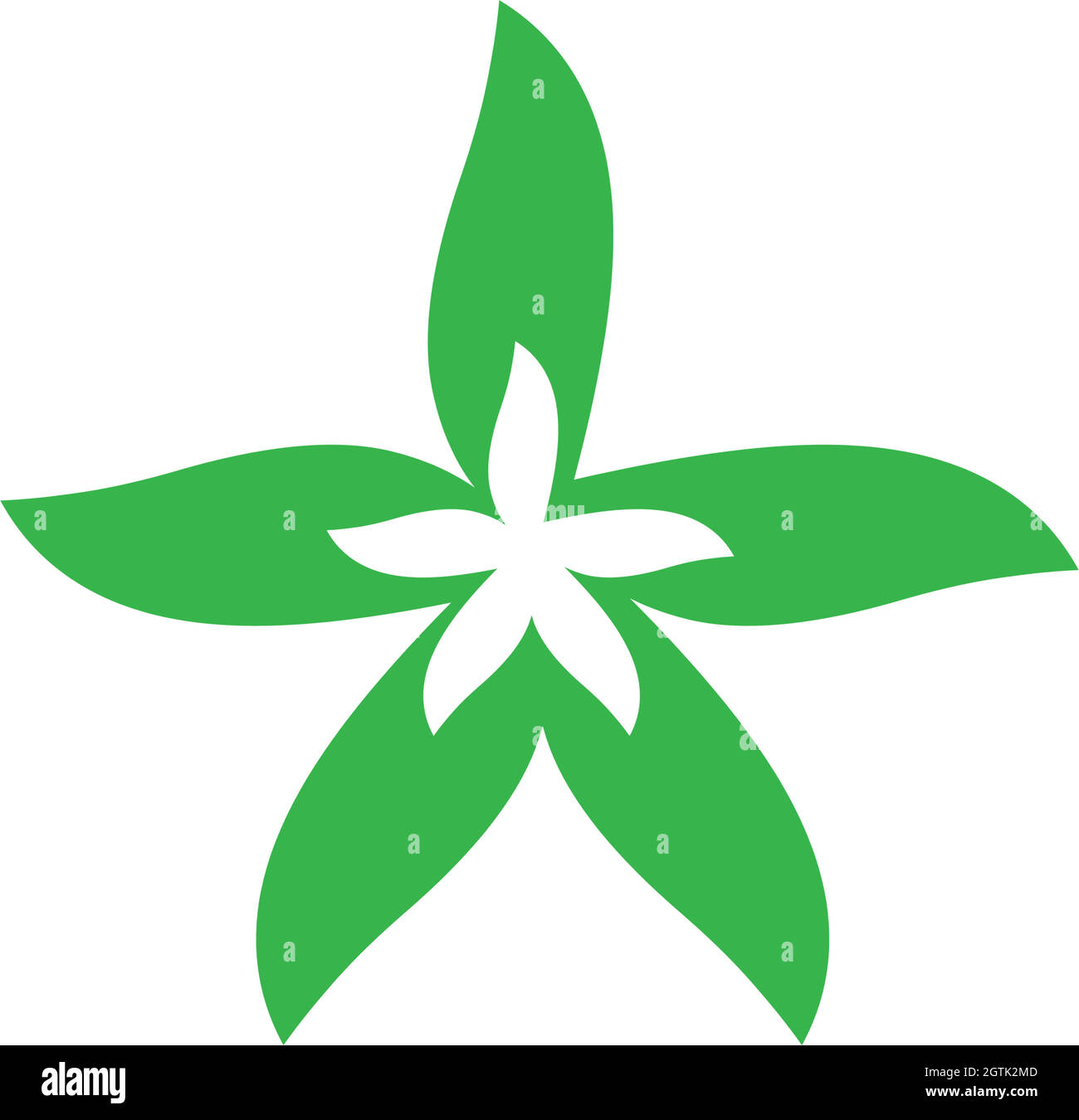 stella foglia ecologia concetto vettore icona di andare verde Illustrazione Vettoriale