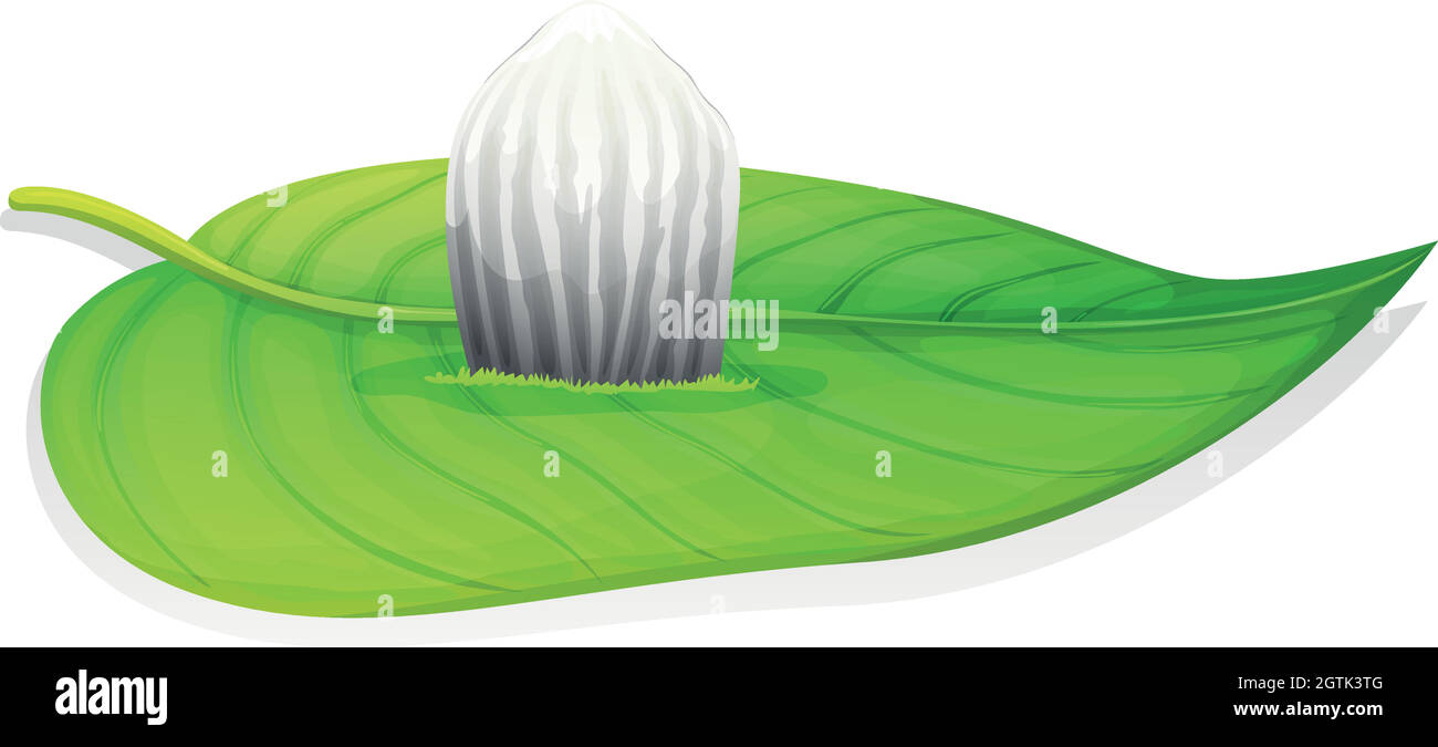 Farfalla Monarch - Danaus plexippus - palcoscenico delle uova Illustrazione Vettoriale