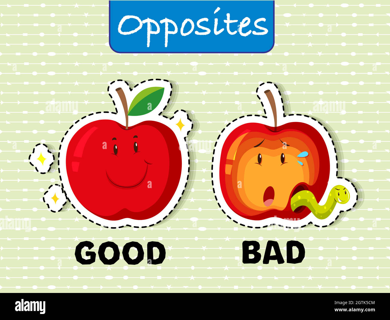 Parole opposte per il bene e il male Illustrazione Vettoriale