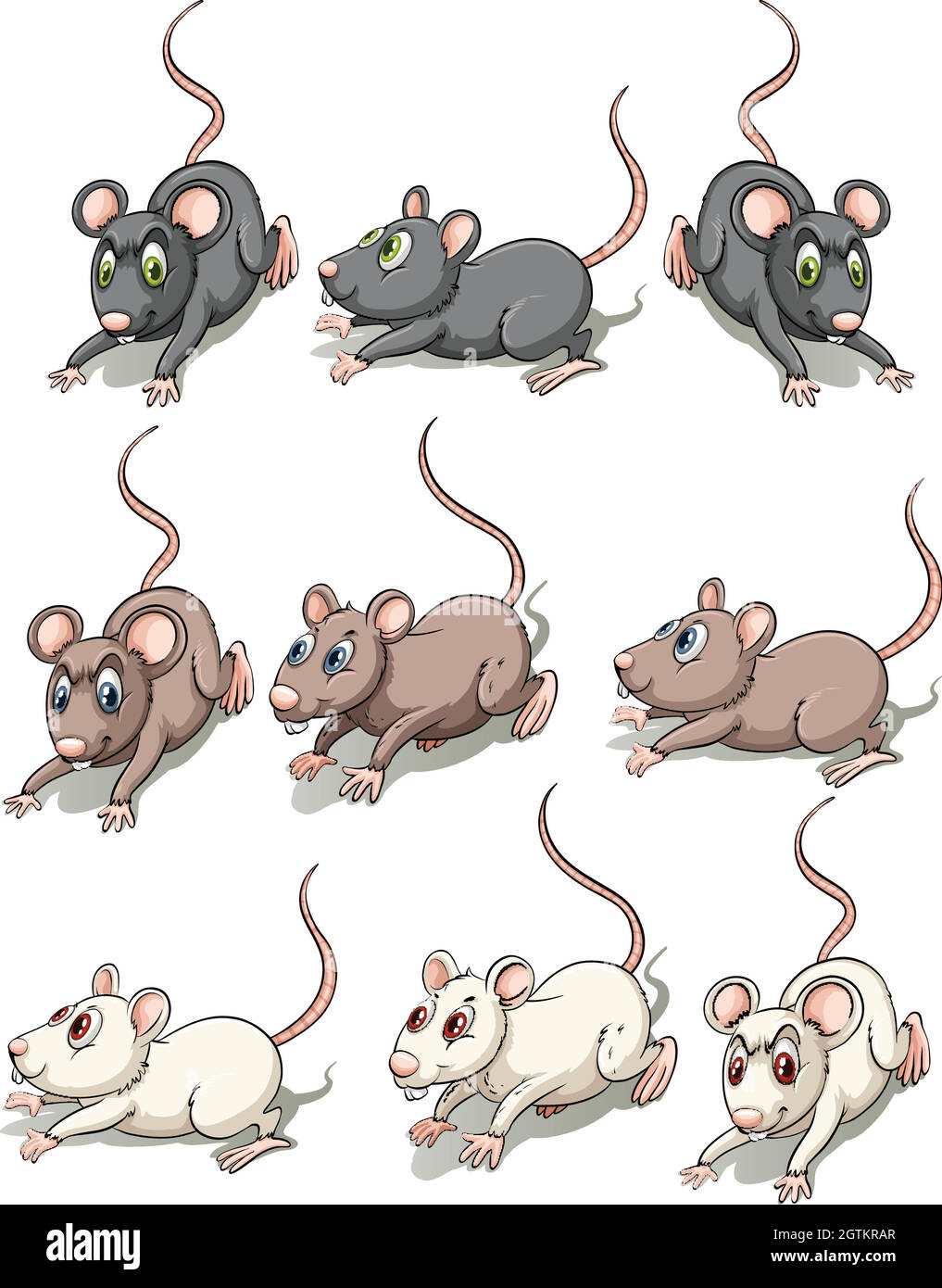 Un gruppo di topi Illustrazione Vettoriale