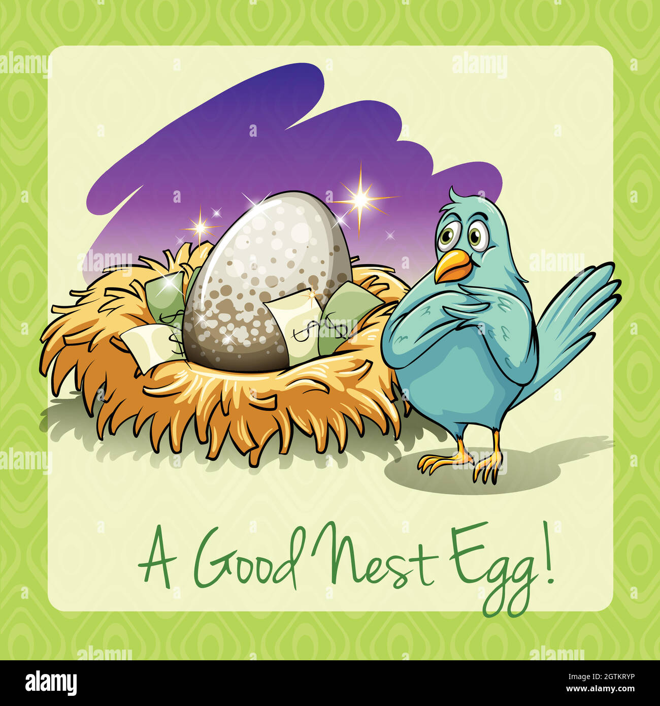 Idioma buon nido uovo Illustrazione Vettoriale