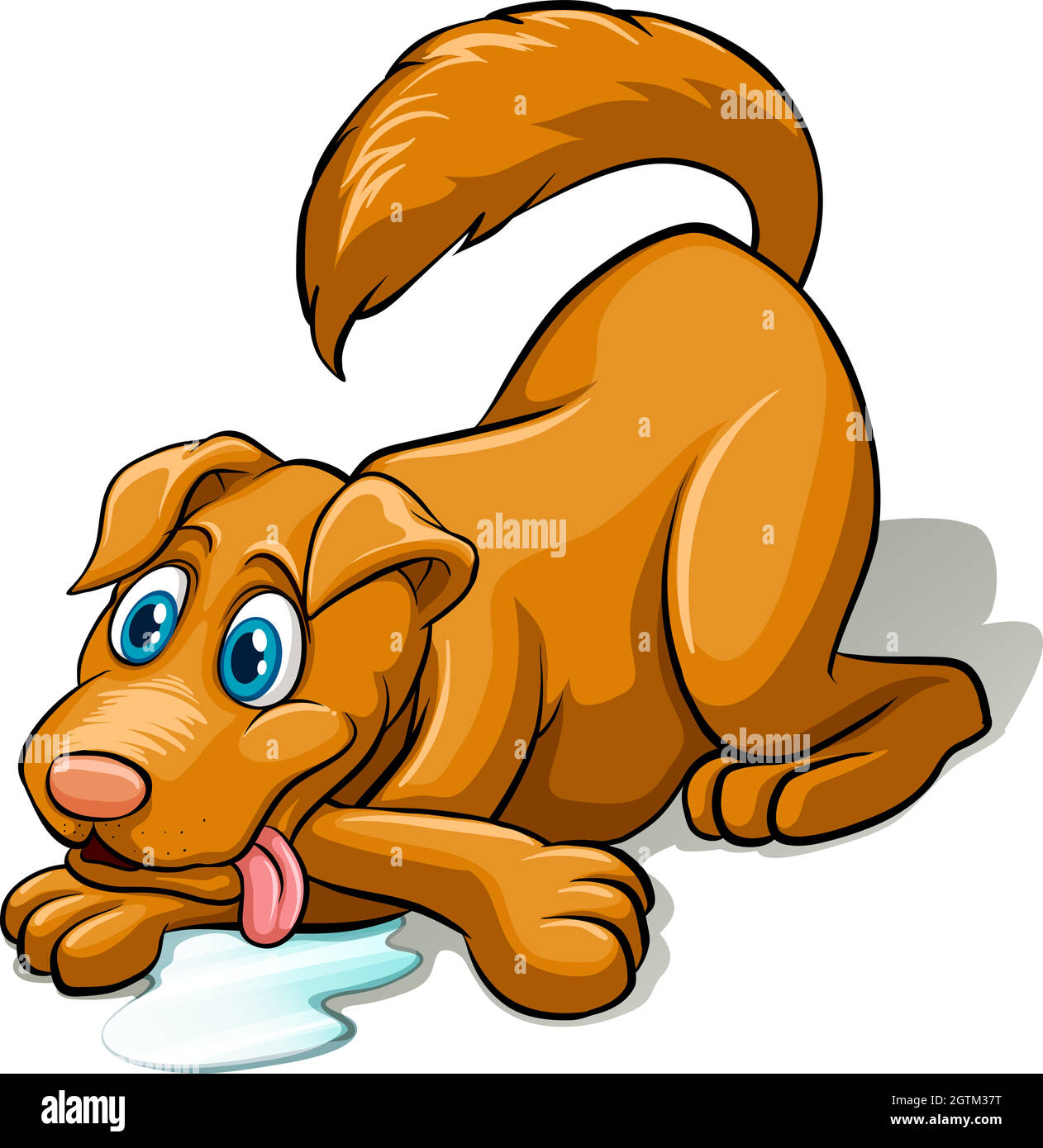 Cucciolo marrone stanco Immagini Vettoriali Stock - Alamy