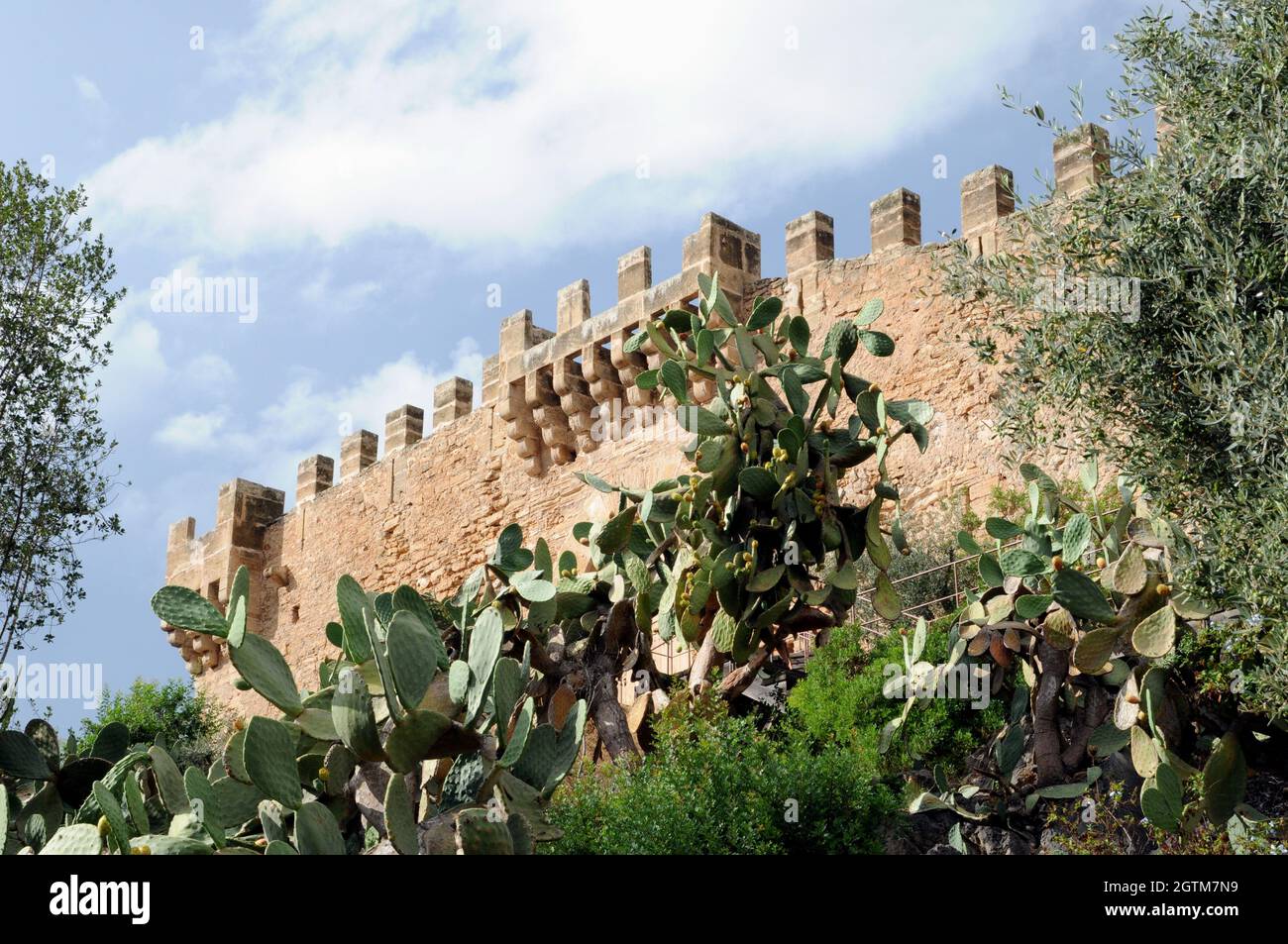 Capdepera sull'isola di Maiorca risale al XIII secolo nella sua forma attuale. E' stato restaurato splendidamente e rende un posto fantastico da visitare Foto Stock