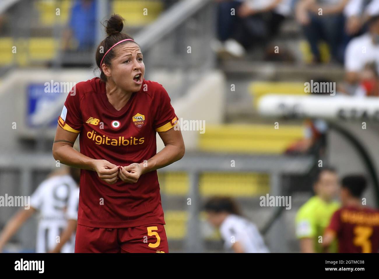 Vanessa Bernauer di AS Roma Donne in azione durante la Women Series Una partita tra AS Roma e Juventus allo Stadio tre Fontane il 02 ottobre 2021 a Roma, Italia. Foto Stock