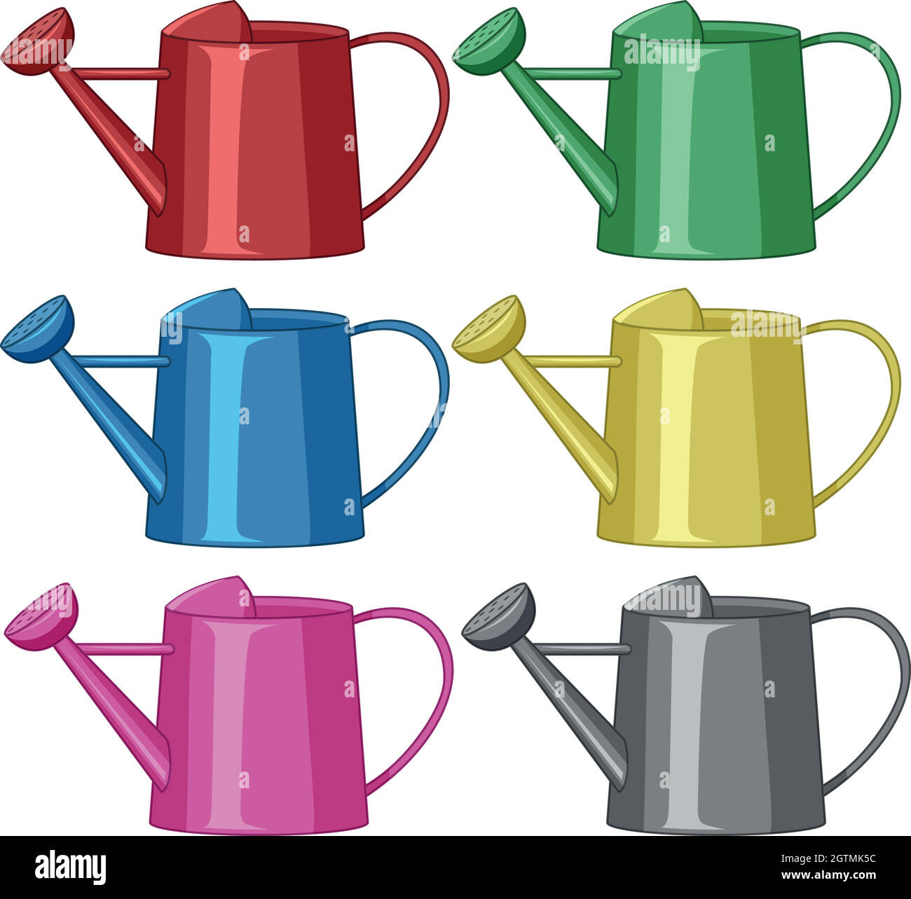 Annaffiatura di colori diversi acn Illustrazione Vettoriale