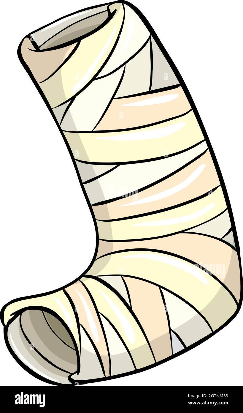 Una gamba con bendaggio Illustrazione Vettoriale