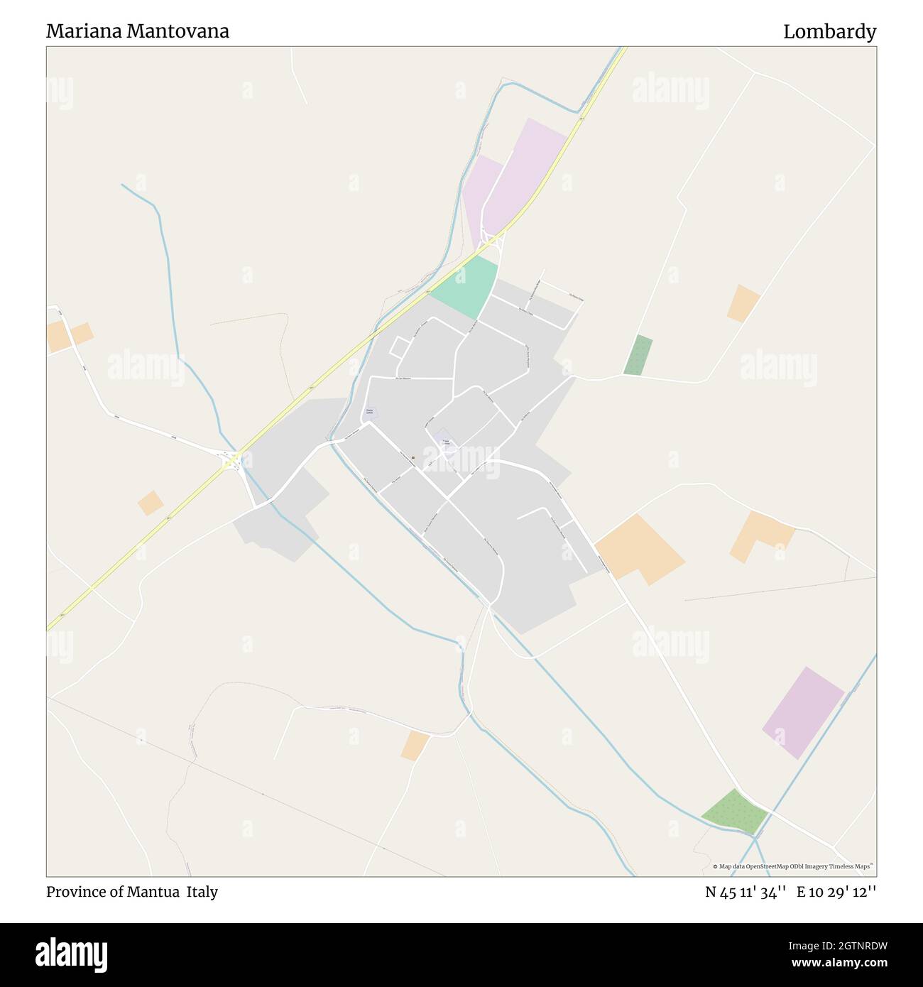 Mariana Mantovana, Provincia di Mantova, Italia, Lombardia, N 45 11' 34'', e 10 29' 12'', mappa, Mappa senza tempo pubblicata nel 2021. Viaggiatori, esploratori e avventurieri come Florence Nightingale, David Livingstone, Ernest Shackleton, Lewis and Clark e Sherlock Holmes si sono affidati alle mappe per pianificare i viaggi verso gli angoli più remoti del mondo, Timeless Maps sta mappando la maggior parte delle località del mondo, mostrando il successo di grandi sogni Foto Stock