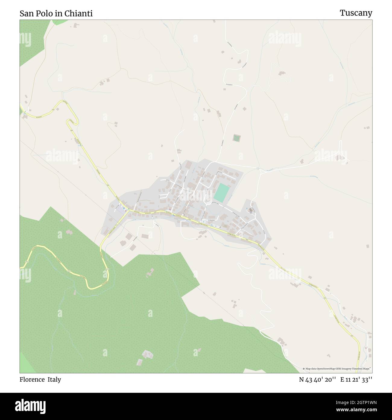 San Polo in Chianti, Firenze, Italia, Toscana, N 43 40' 20'', e 11 21'  33'', mappa, mappa senza tempo pubblicata nel 2021. Viaggiatori,  esploratori e avventurieri come Florence Nightingale, David Livingstone,  Ernest