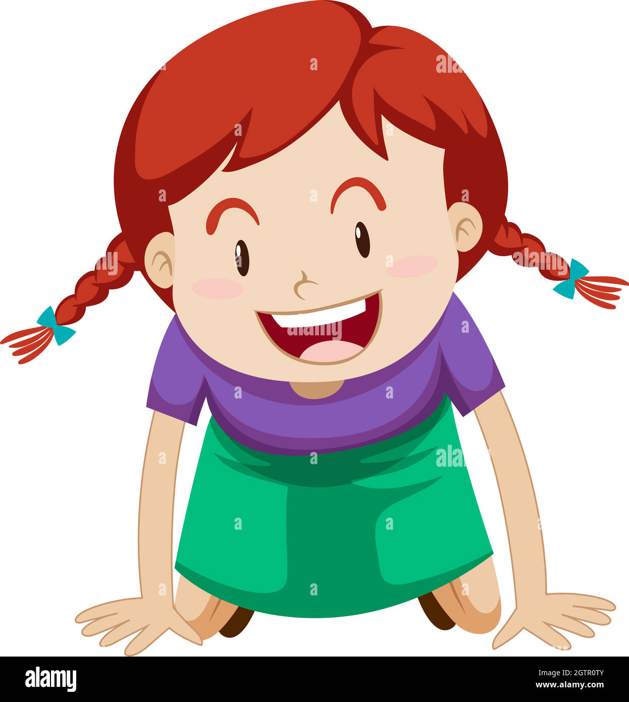 Bambina con capelli rossi Illustrazione Vettoriale