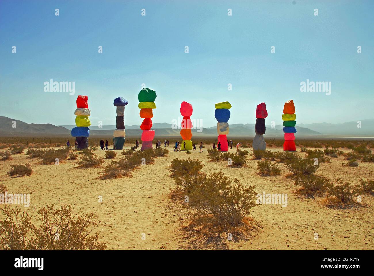 Seven Magic Mountains, Nevada, USA Foto Stock