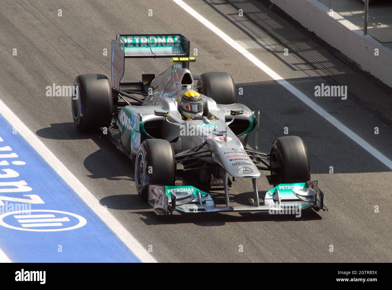 Mercedes Formula uno a Pitlane Foto Stock Mercedes Formula uno a Pitlane Foto Stock