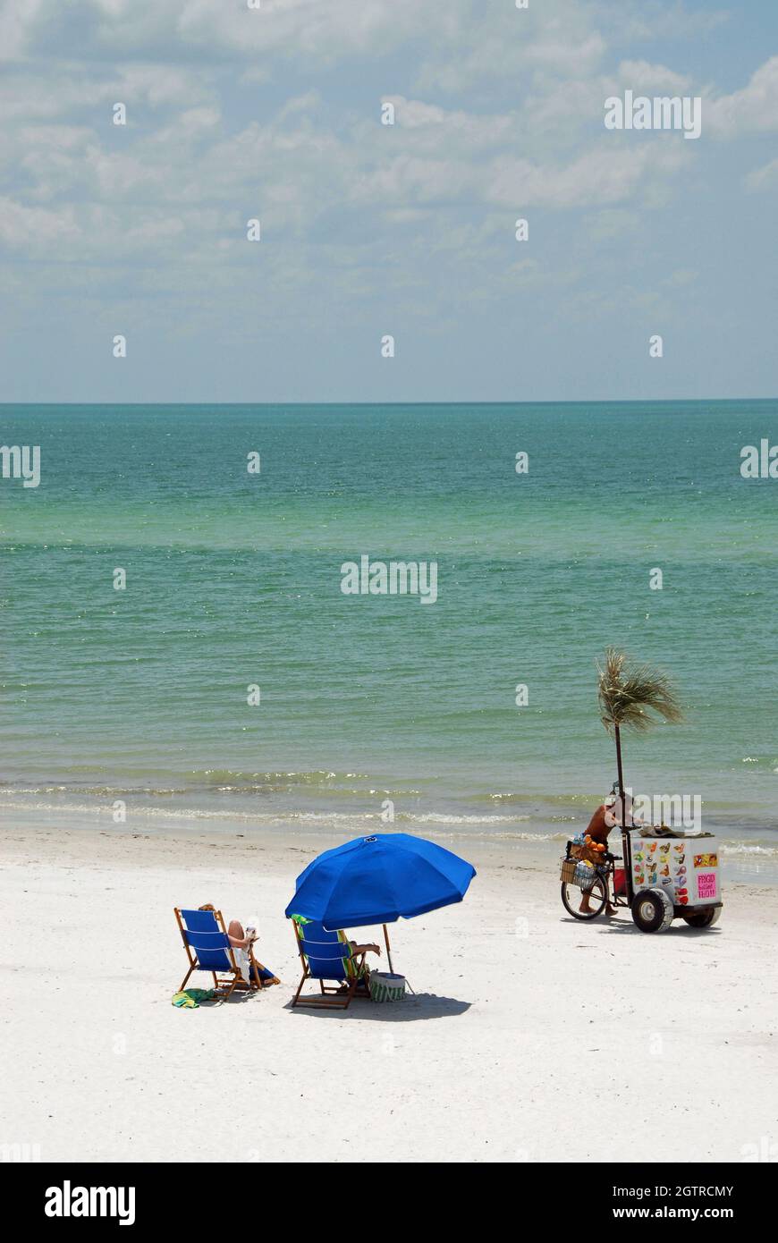 Vendita di gelati da spiaggia (Florida) Foto Stock