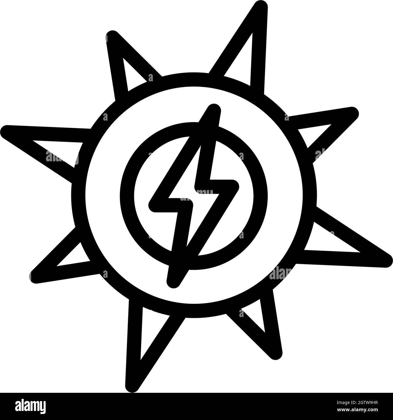 Icona energia solare Illustrazione Vettoriale