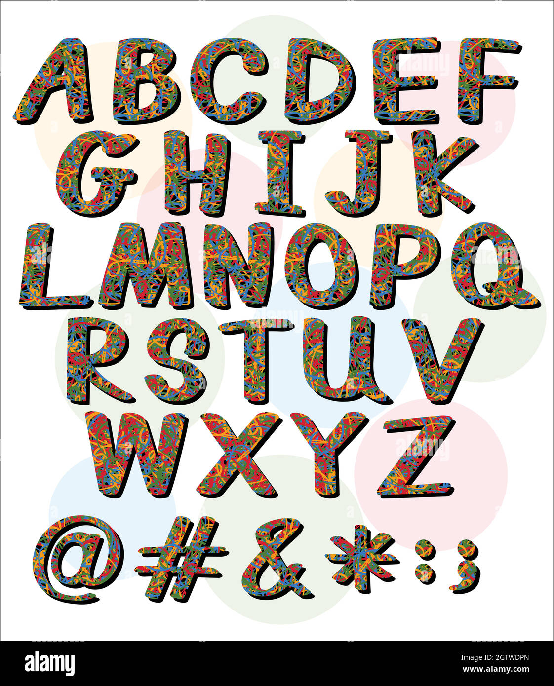 Lettere grandi dell'alfabeto Illustrazione Vettoriale