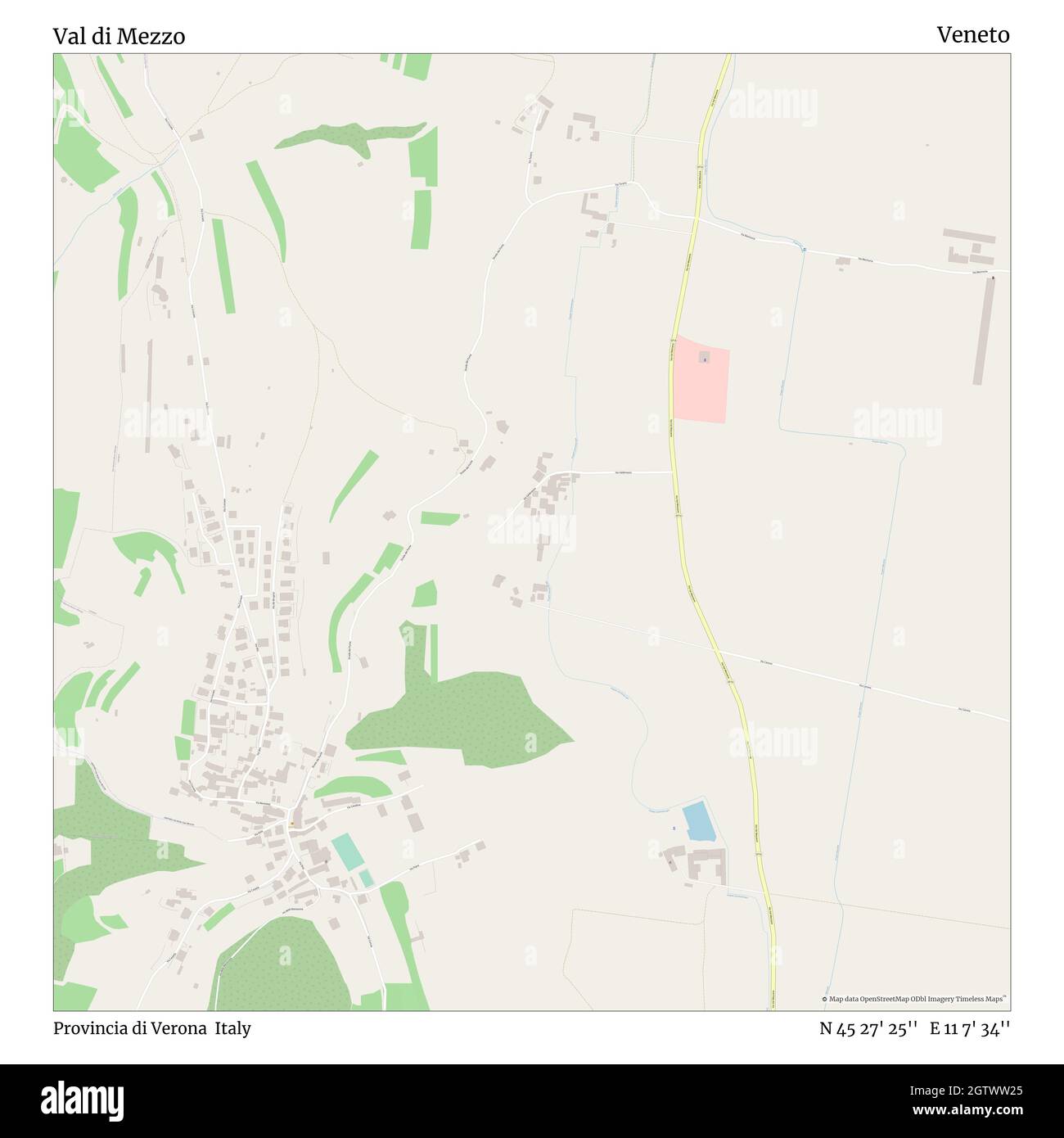 Val di mezzo, Provincia di Verona, Italia, Veneto, N 45 27' 25''', e 11 7' 34''', mappa, Mappa senza tempo pubblicata nel 2021. Viaggiatori, esploratori e avventurieri come Florence Nightingale, David Livingstone, Ernest Shackleton, Lewis and Clark e Sherlock Holmes si sono affidati alle mappe per pianificare i viaggi verso gli angoli più remoti del mondo, Timeless Maps sta mappando la maggior parte delle località del mondo, mostrando il successo di grandi sogni Foto Stock