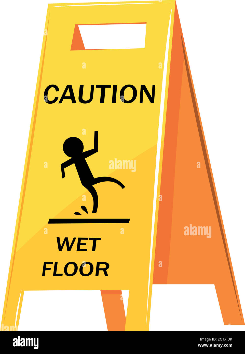 Cartello di avvertenza sul pavimento bagnato Illustrazione Vettoriale
