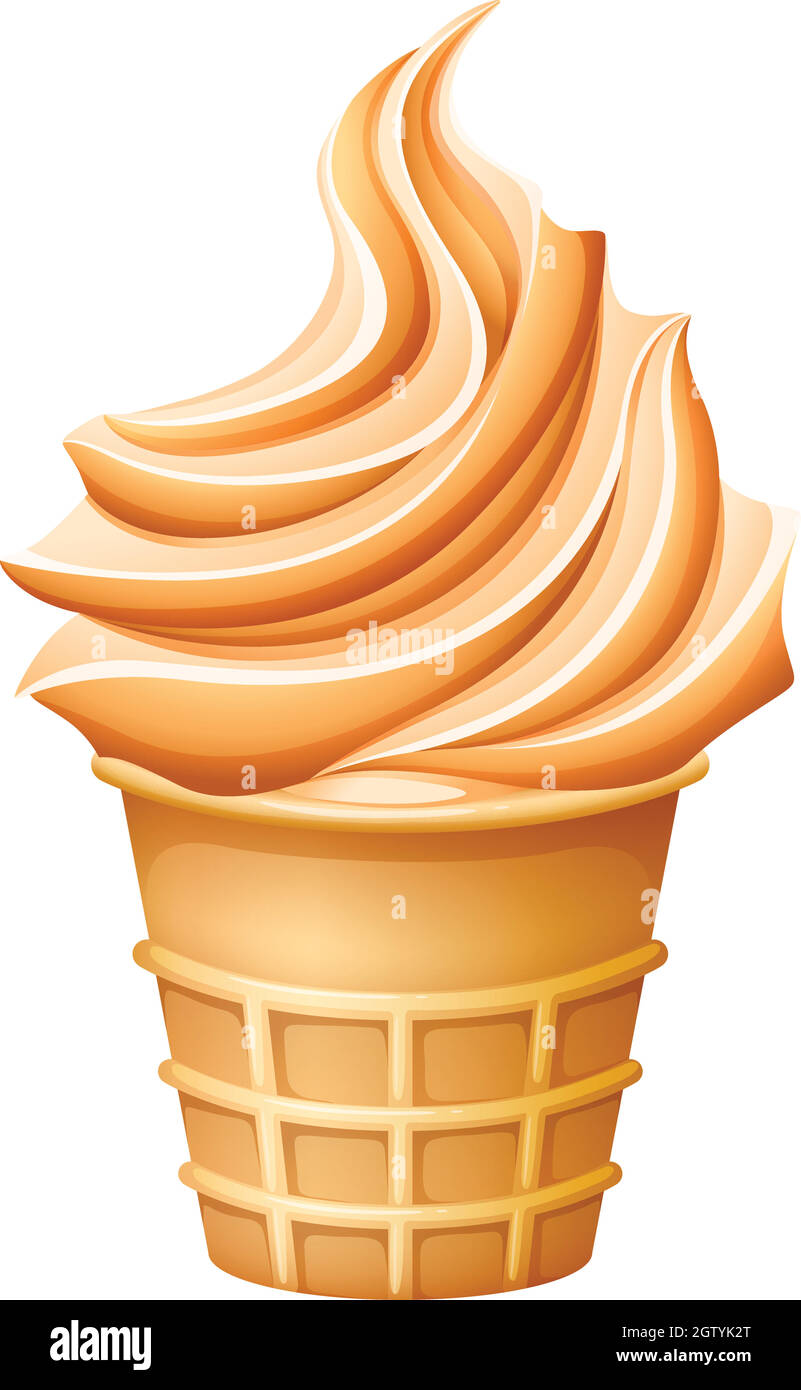 Gelato morbido in cono Illustrazione Vettoriale