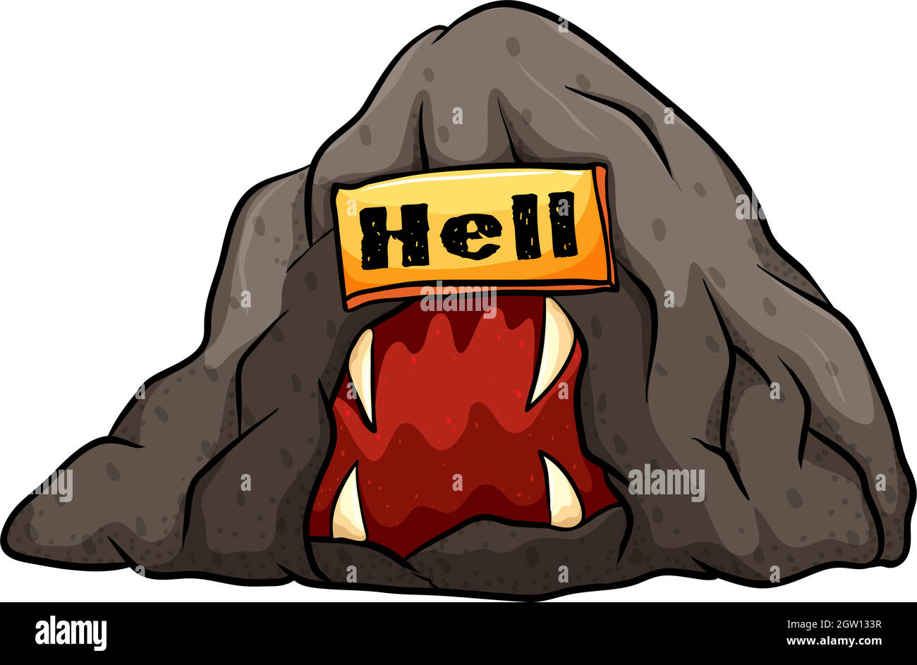 Un pipistrello nell'inferno idioma Illustrazione Vettoriale