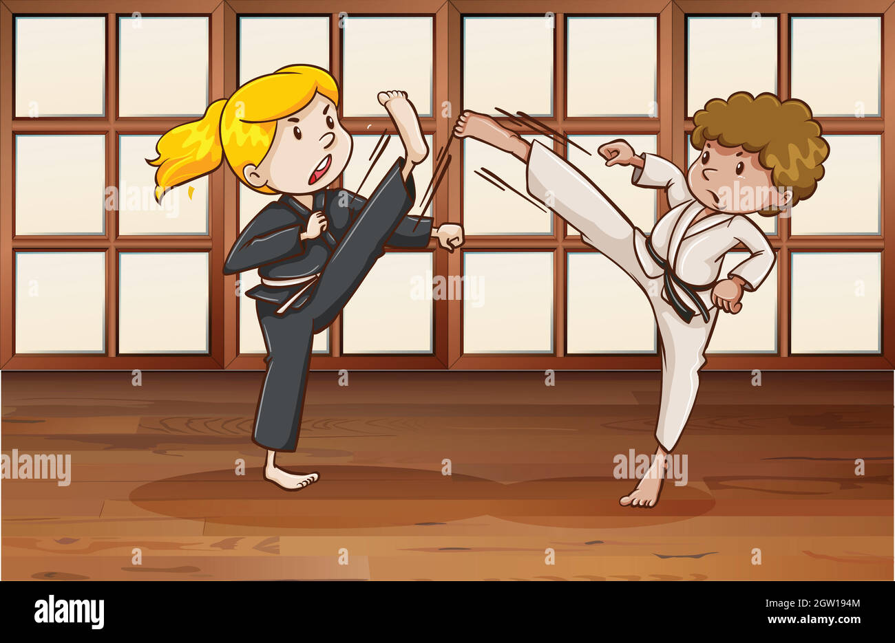 Karate Illustrazione Vettoriale