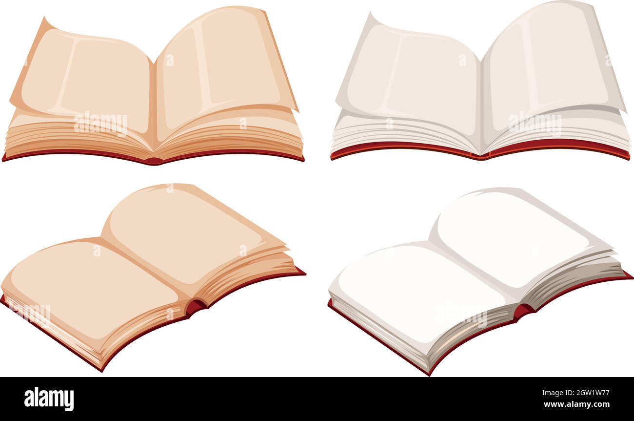 Set di libri vuoti Illustrazione Vettoriale