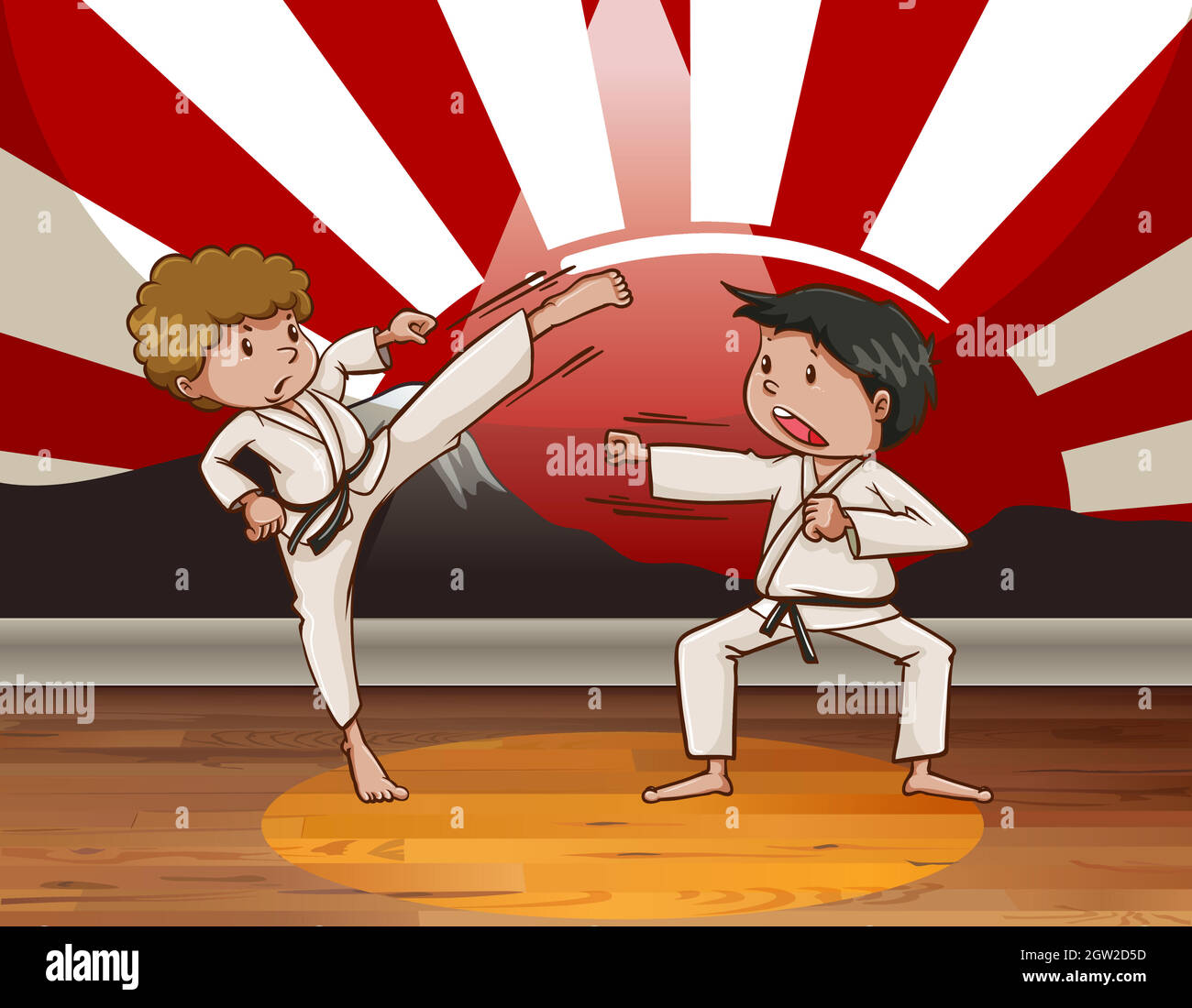 Arti marziali Illustrazione Vettoriale