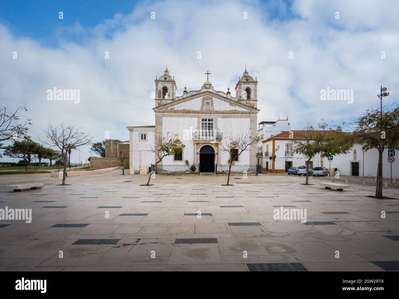 Chiesa di Santa Maria de Lagos in Piazza Infante Dom Henrique - Lagos, Algarve, Portogallo Foto Stock