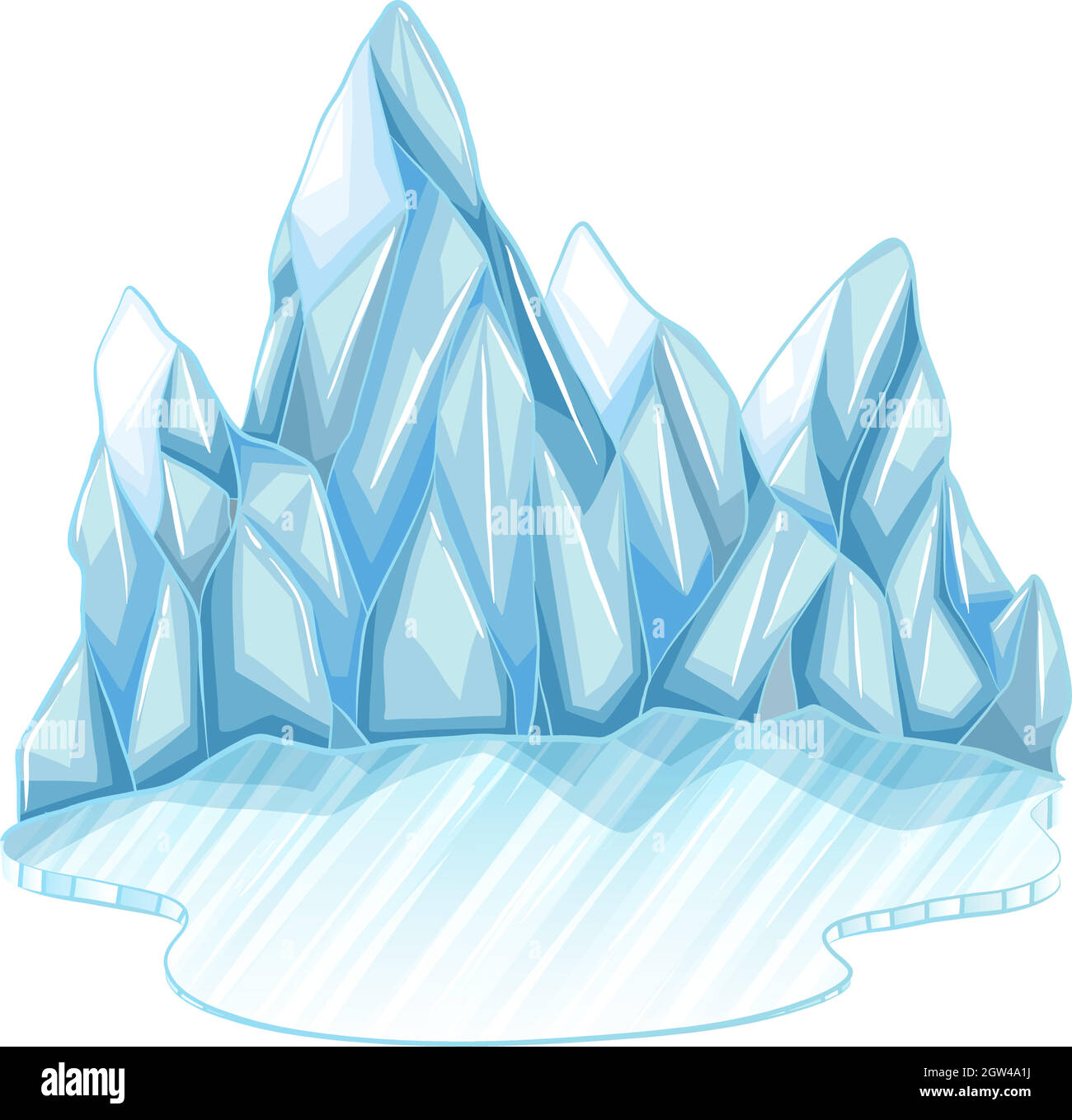 Ghiaccio congelato Illustrazione Vettoriale