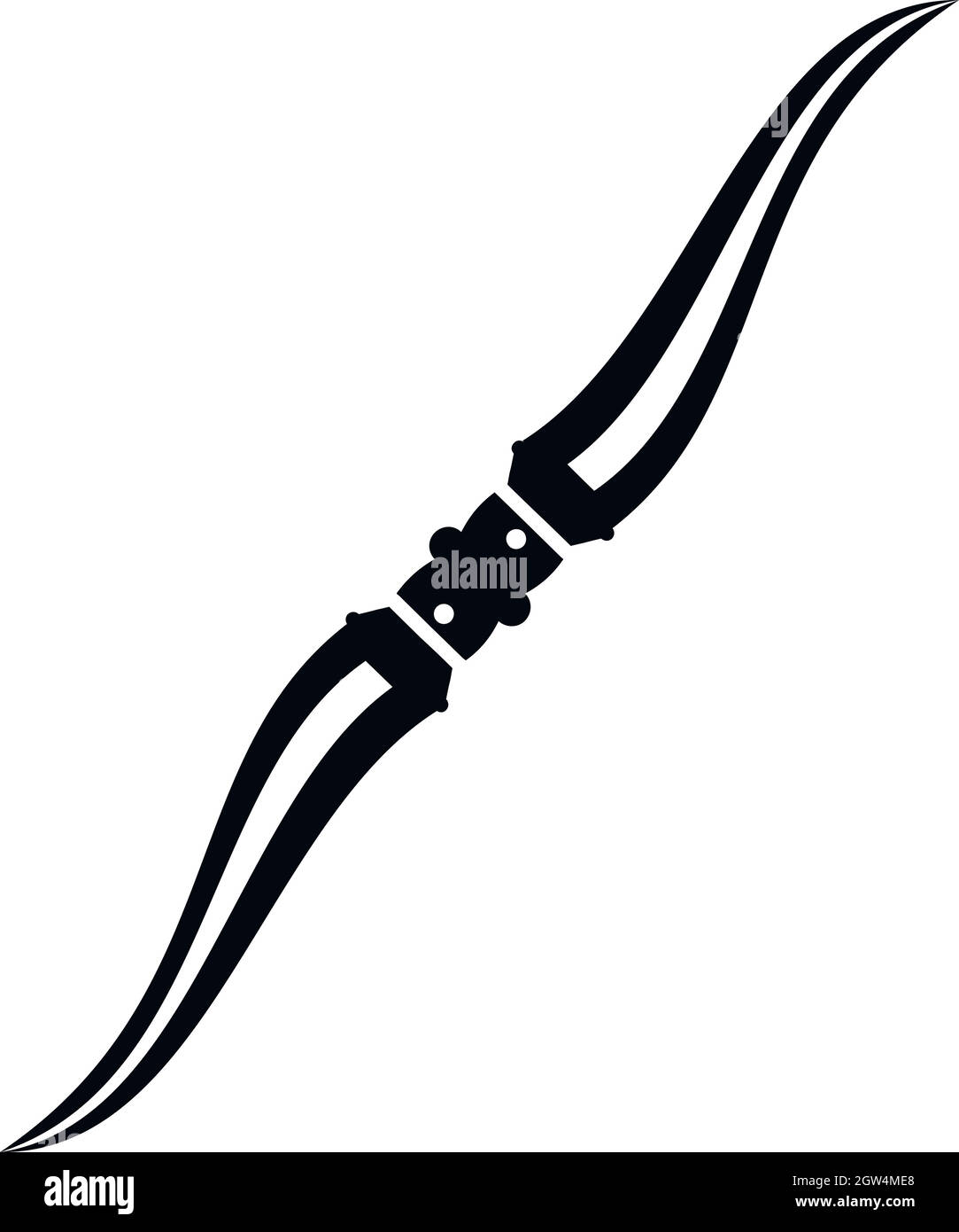 Gettando ninja icona coltello, stile semplice Illustrazione Vettoriale
