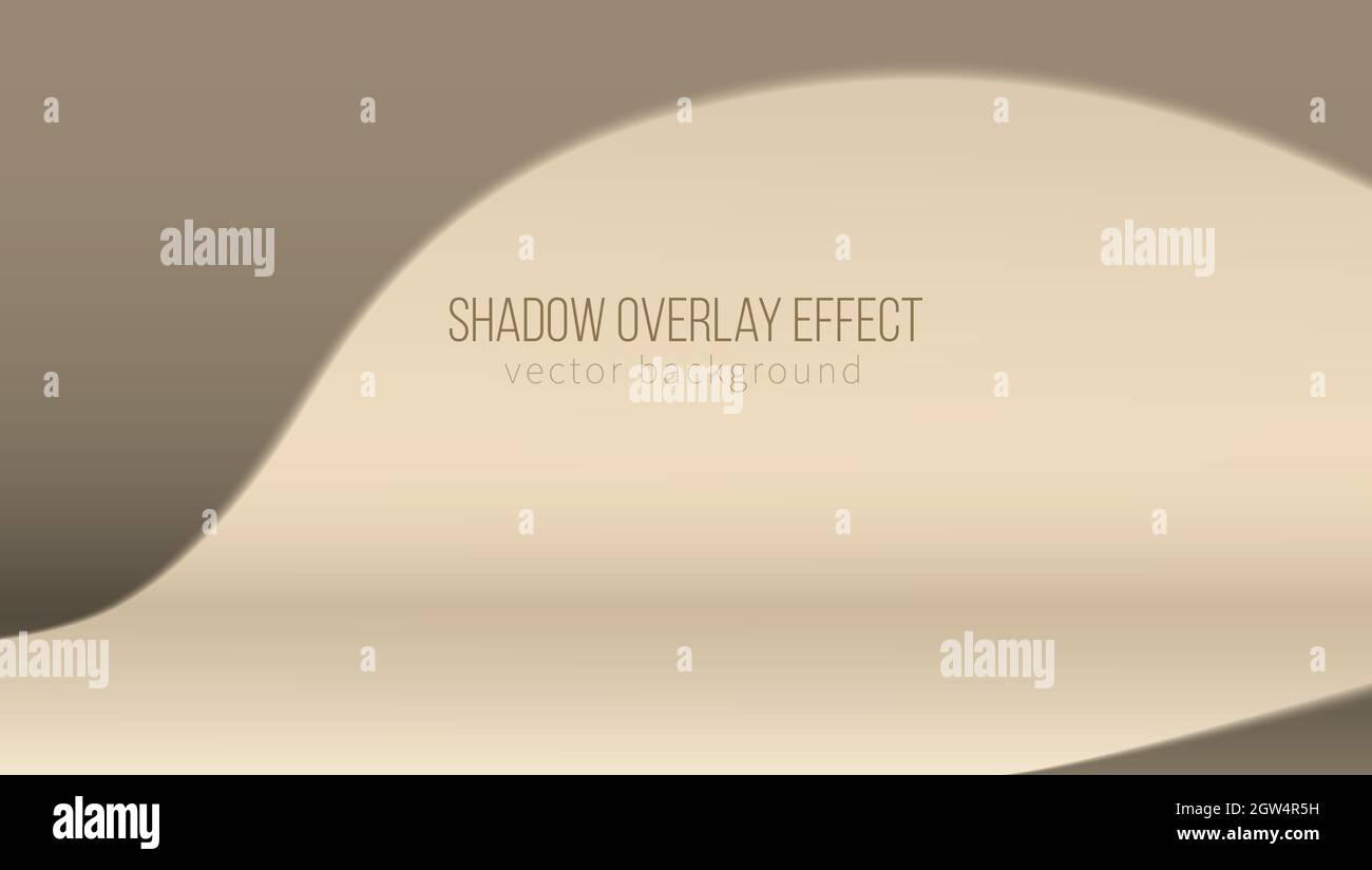 Palco in colore beige per l'esposizione del prodotto. Punto luce sulla parete. Effetto sovrapposizione ombreggiatura. Illustrazione vettoriale 3d. Illustrazione Vettoriale