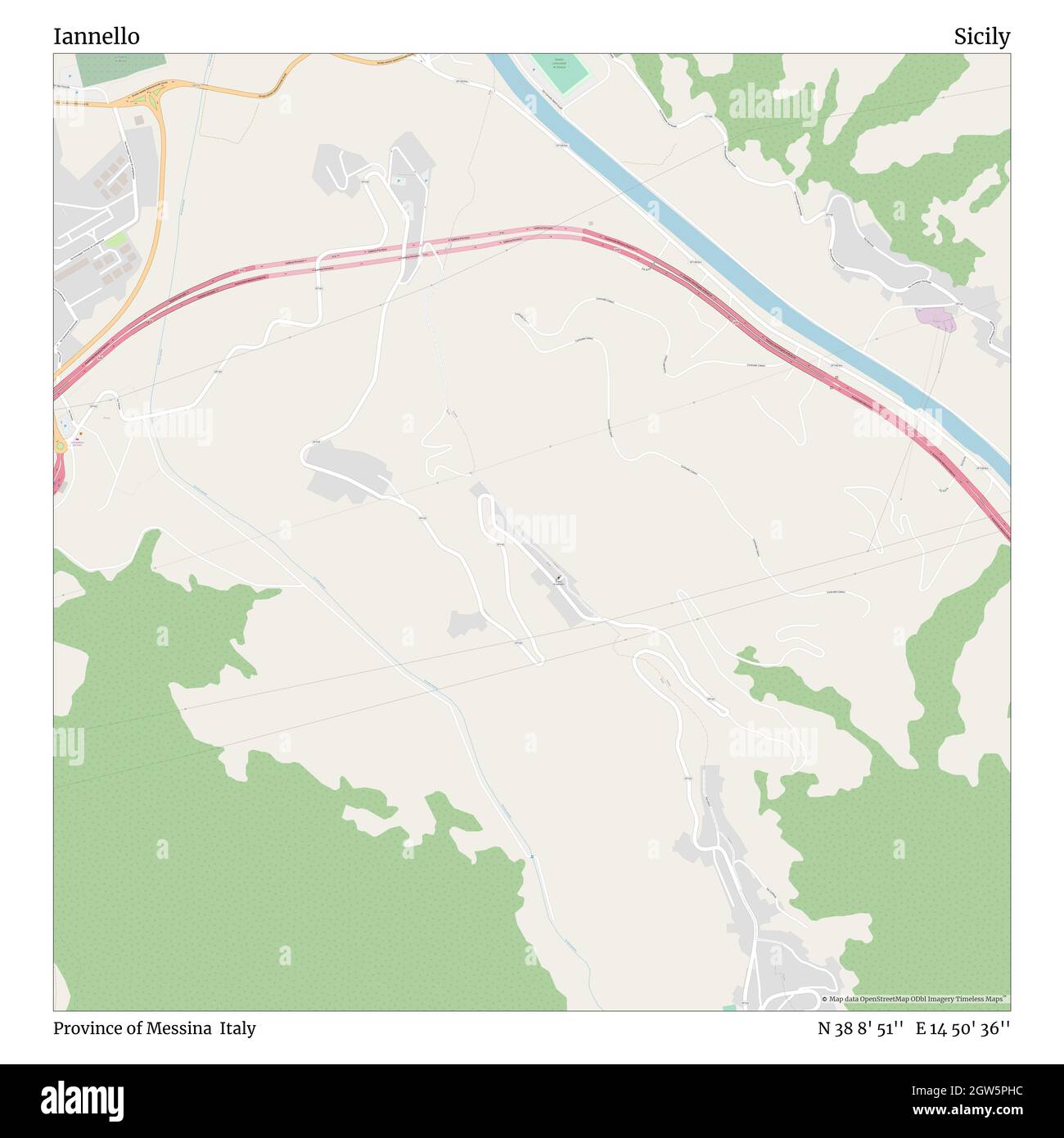 Ianello, Provincia di Messina, Italia, Sicilia, N 38 8' 51''', e 14 50' 36''', mappa, Mappa senza tempo pubblicata nel 2021. Viaggiatori, esploratori e avventurieri come Florence Nightingale, David Livingstone, Ernest Shackleton, Lewis and Clark e Sherlock Holmes si sono affidati alle mappe per pianificare i viaggi verso gli angoli più remoti del mondo, Timeless Maps sta mappando la maggior parte delle località del mondo, mostrando il successo di grandi sogni Foto Stock