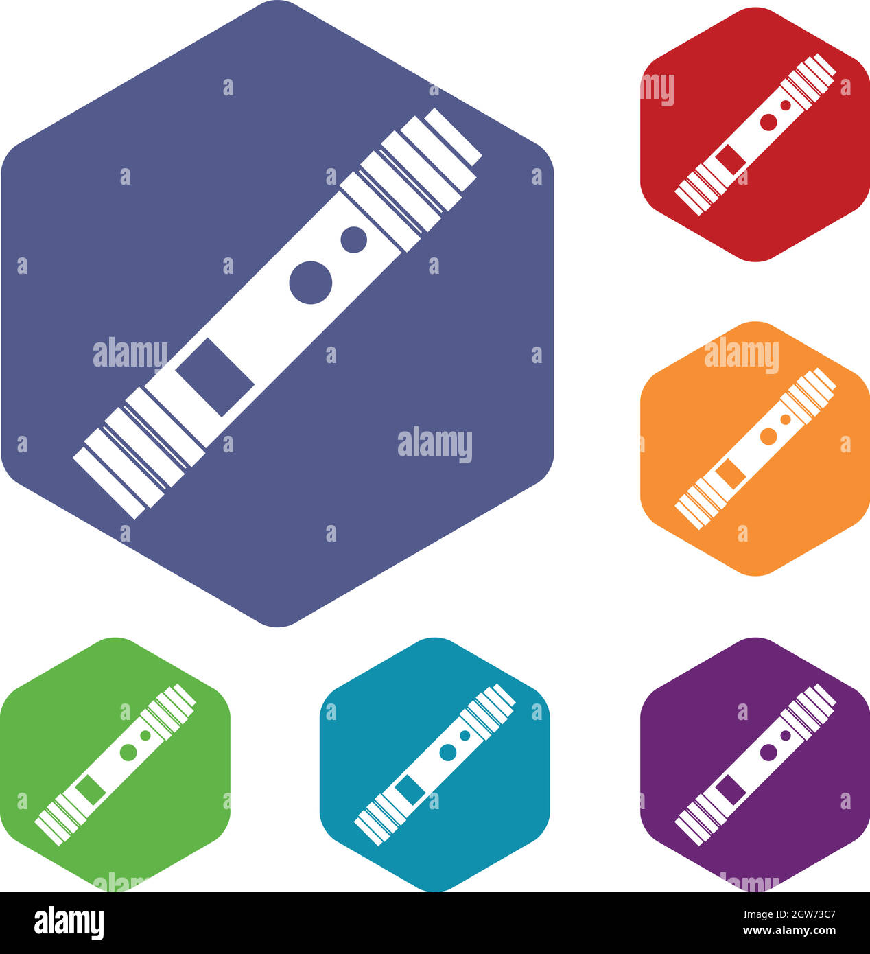 Batteria mod per sigaretta elettronica set di icone Illustrazione Vettoriale